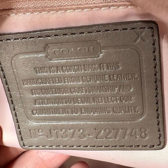 Coach Hampton Leather Turnlock NS Tote Z27748 Dark Grey North South Shoulder Bag - Picture 3 of 11